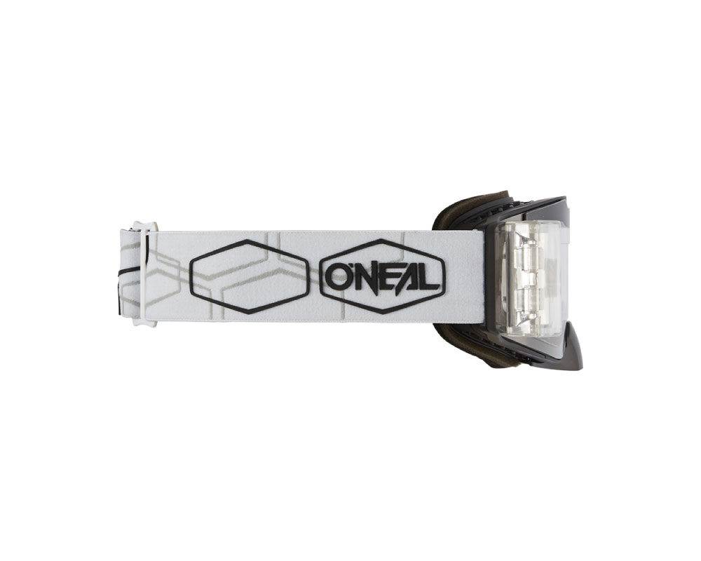 O'NEAL B-30 ROLL OFF GOGGLE HEXX V.22 BLACK/WHITE - CLEAR