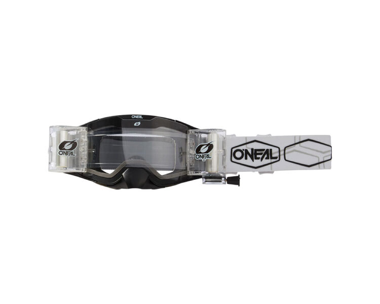 O'NEAL B-30 ROLL OFF GOGGLE HEXX V.22 BLACK/WHITE - CLEAR
