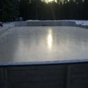 ice rink in winter season